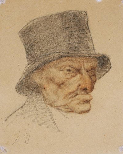 Head of an Old Man by Honoré Daumier